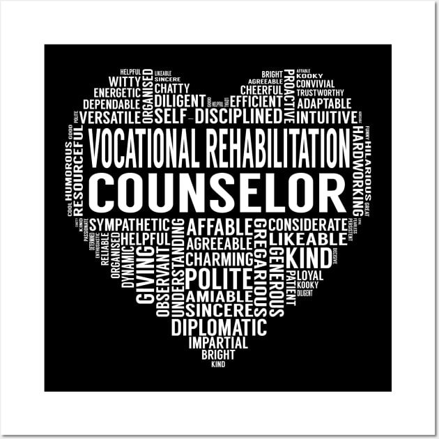 Vocational Rehabilitation Counselor Heart Wall Art by LotusTee